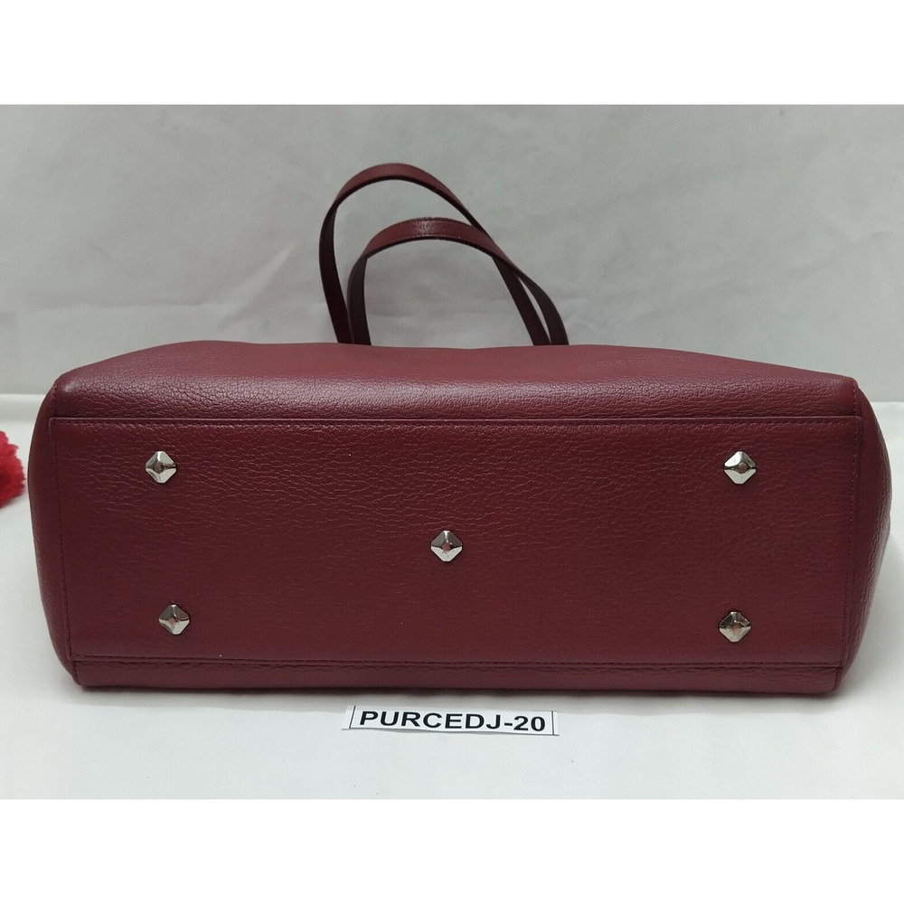 MCM Wandel Red Ruby Tan Leather Reversible Double Handle Shopper Tote Bag - Picture 8 of 16